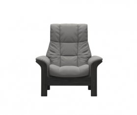 Stressless *QUICKSHIP* Windsor High Back Chair (Silver Grey/Grey)