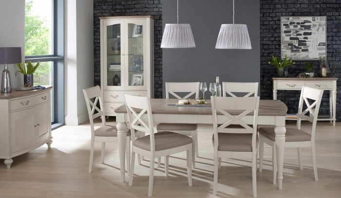 Grey washed oak dining 2024 table and chairs